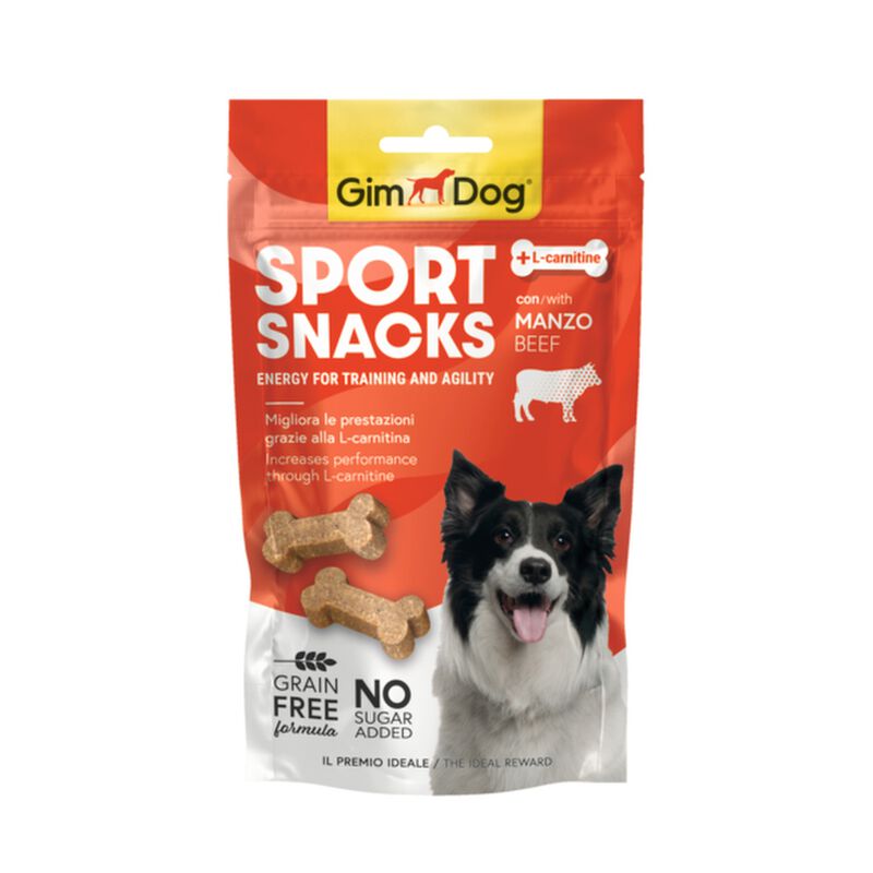 Gimdog Sport Snack per cani con Manzo 60 gr