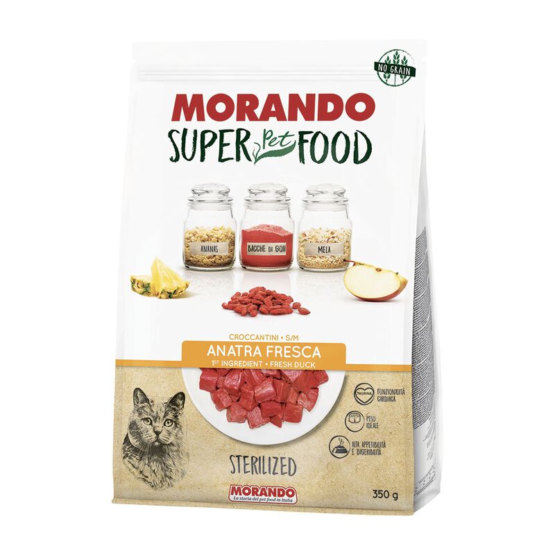 Morando SuperPetFood Cat Sterilized con Anatra Fresca 350 gr