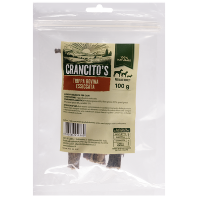 Crancito's Dog Snack Trippa Bovina essiccata 100gr