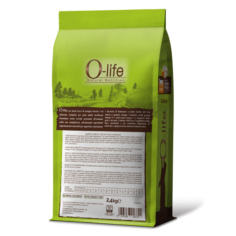 O-life Cat Adult Sterilised Aringa 2,4kg
