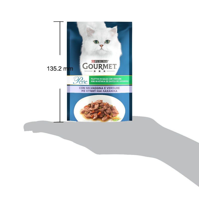 Gourmet Perle Cat Adult Filettini in Salsa con Selvaggina e Verdure 85 gr