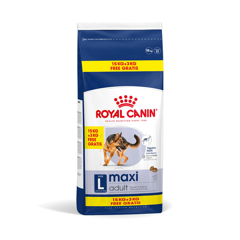 Royal Canin Dog Maxi Adult 15 kg+3 kg Omaggio