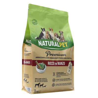 Naturalpet Premium Dog Adult All breeds ricco in Manzo 3 kg