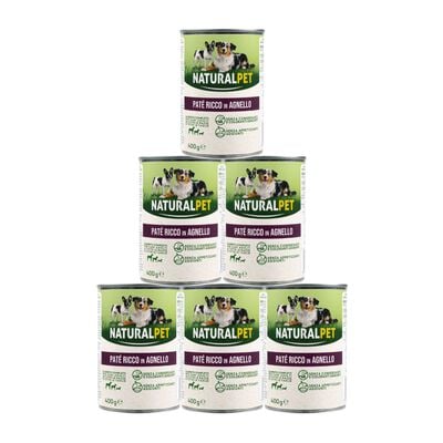Naturalpet Dog Adult Pat&egrave; ricco in Agnello 400 gr