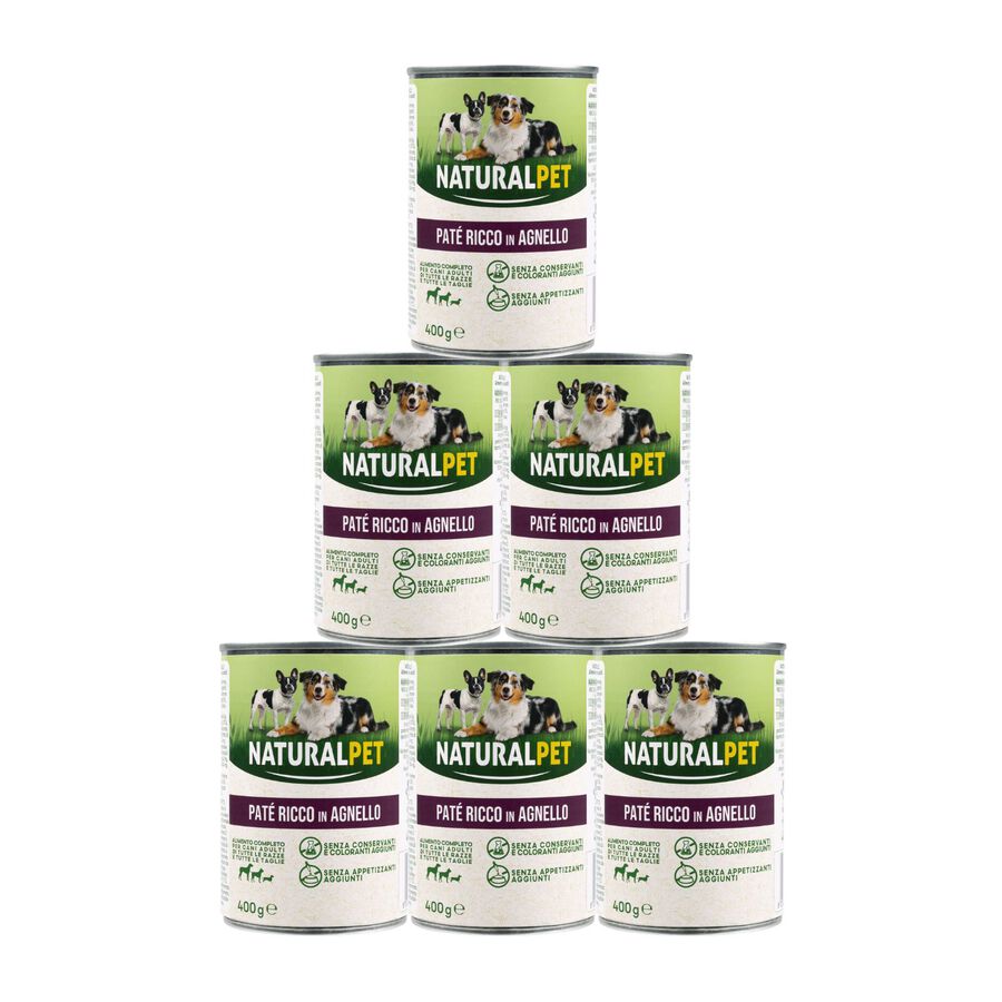 Naturalpet Dog Adult Pat&egrave; ricco in Agnello 400 gr