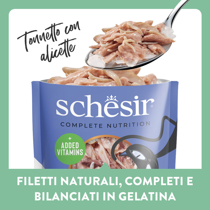 Schesir Cat Tonnetto con Alicette 85 gr
