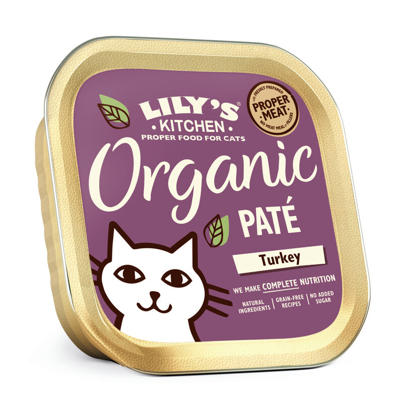 Lily's Kitchen Cat Adult Organic Turkey Dinner, Tacchino 85 gr