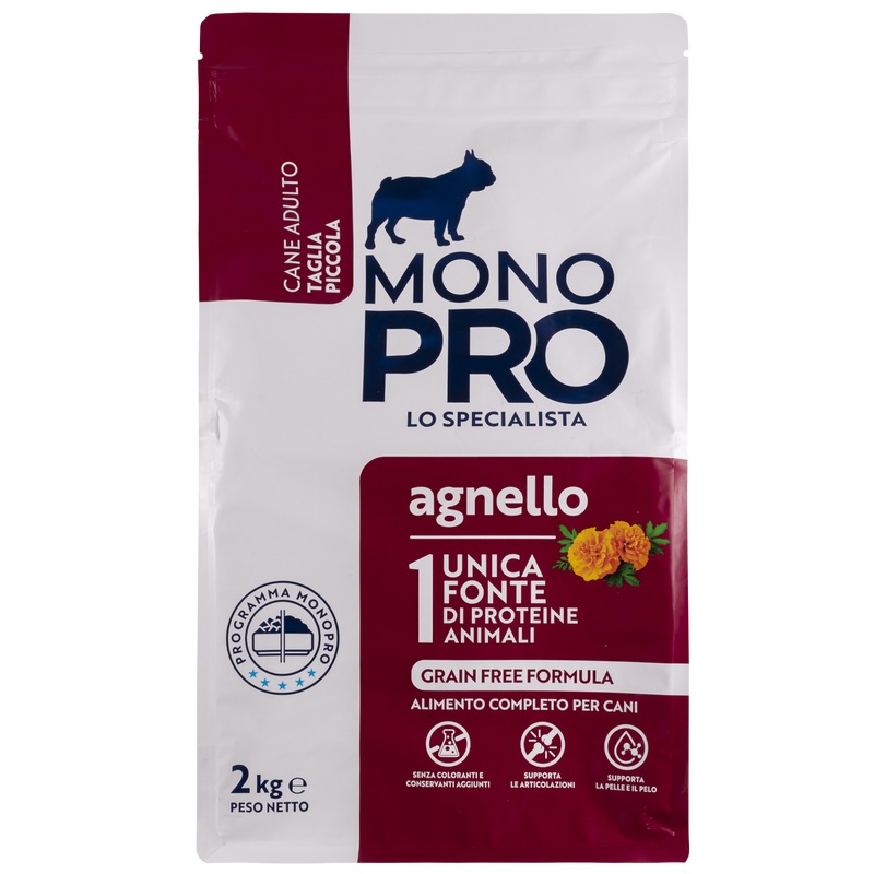 Monopro Dog Adult Mini Grain Free Agnello 2 kg