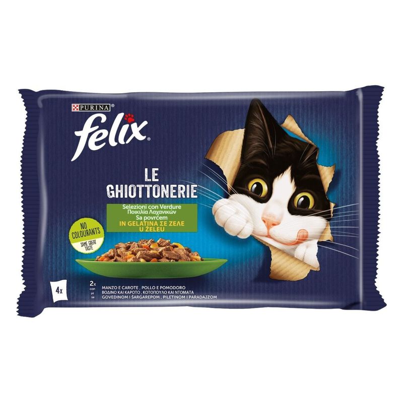 Felix Le Ghiottonerie con Manzo&Carote e Pollo&Pomodoro 4 pz x 85 gr