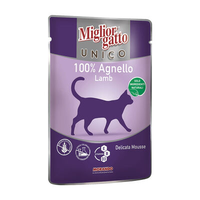 Migliorgatto Unico Cat Adult mousse con Agnello 85 gr