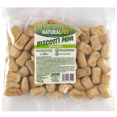 Naturalpet Biscotti Mini Croccanti per cani 150 gr