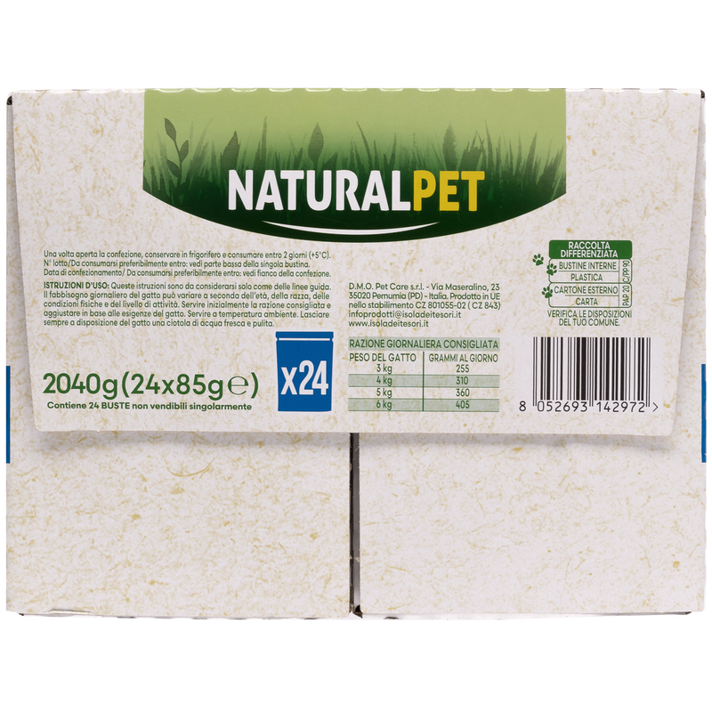 Naturalpet Cat Adult Bocconcini in salsa Multipack 85grx24pz
