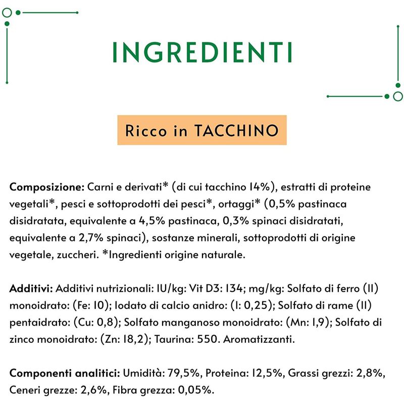Gourmet Nature's Creations Cat Adult con Tacchino, spinaci e pastinaca 85 gr
