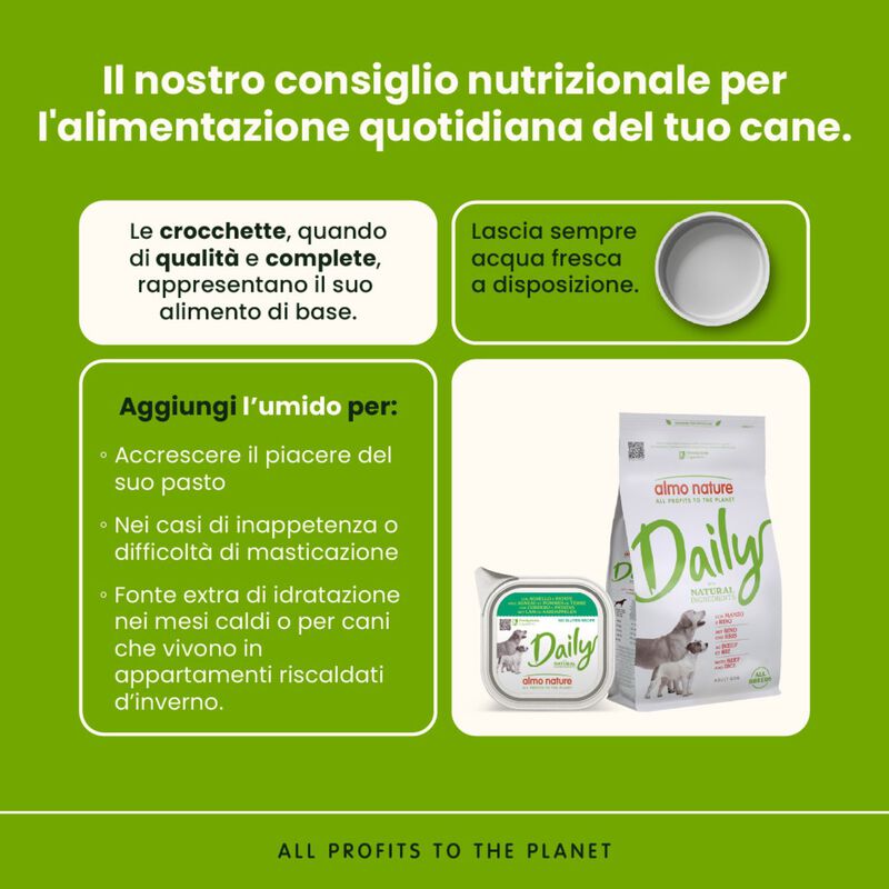Almo nature Daily Dog Adult All breeds Manzo e Riso 1,2 kg