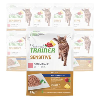 Natural Trainer Cat Sensitive al Maiale 85 gr