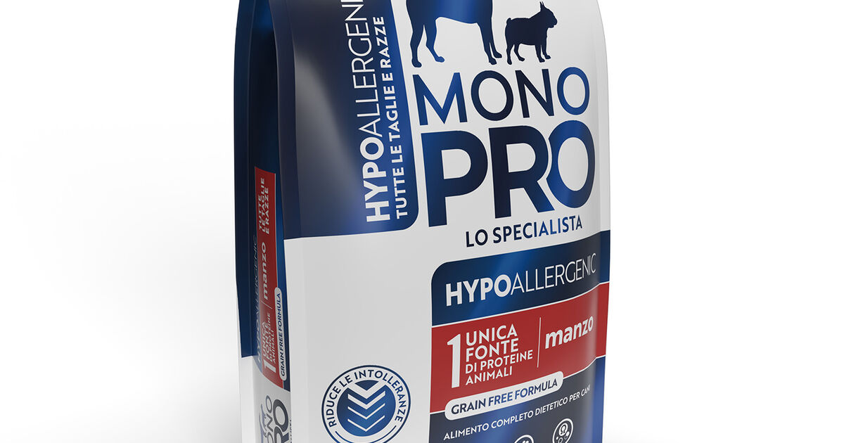 Monopro Hypoallergenic Dog Adult All breeds Manzo 12kg