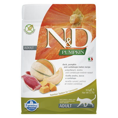 Farmina N&D Pumpinkin Cat Adult Anatra Zucca e Melone Cantalupo 300 gr