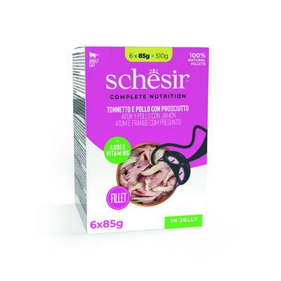 Schesir Cat Tonnetto, Pollo con Prosciutto buste 6x85 gr