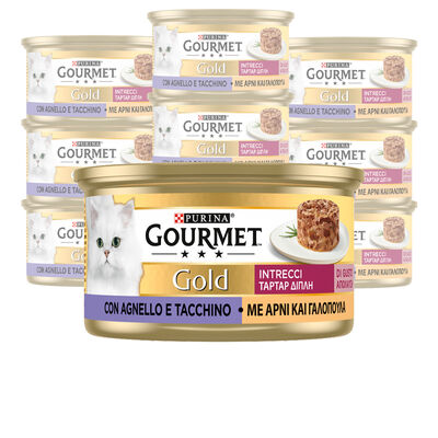 Gourmet Gold  Intrecci di Gusto Cat Adult Tacchino & Agnello 85 gr