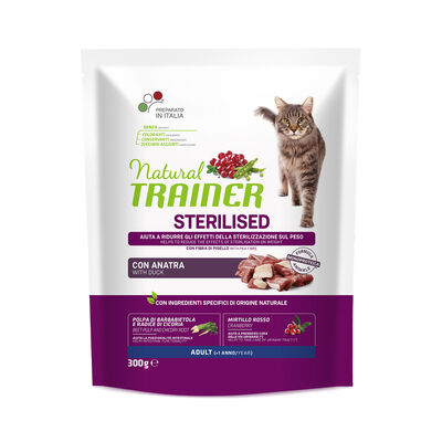 Natural Trainer Cat Adult Sterilised Anatra 300 gr