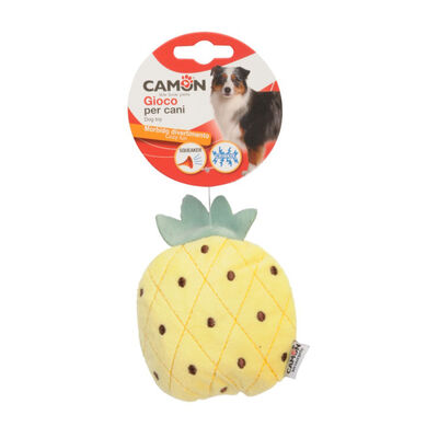 Camon Gioco per Cani Mix frutti con corda squeaker e crinkle 10 cm