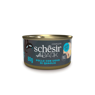 Schesir After Dark Cat Adult Patè Pollo con Uova di quaglia 80 gr