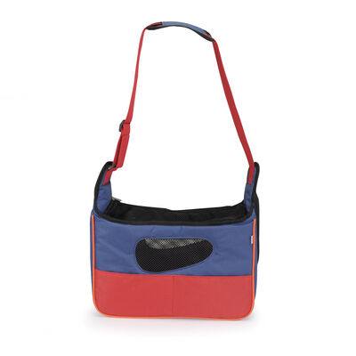 Camon Borsa Trasportino per Cani e Gatti 40x20x27cm Blu/Rossa