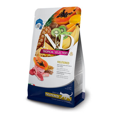 Farmina N&D Tropical Cat Adult Neutered Agnello e Frutti Tropicali 1,5 kg