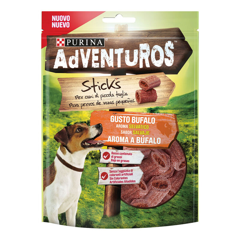 Adventuros Snack per cani Mini stick al gusto Bufalo 90 gr