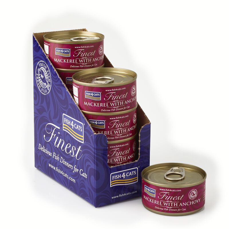 Fish4Cats Finest Cibo Umido per gatti Sgombro e Acciughe 70 gr