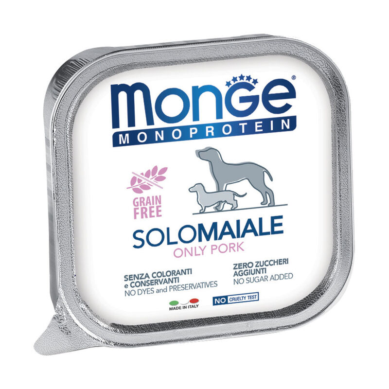 Monge Monoprotein per cani adulti Paté Solo Maiale 150 gr