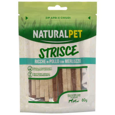 Naturalpet Doggy Snacks Sandwich Pollo/Merluzzo 80 gr