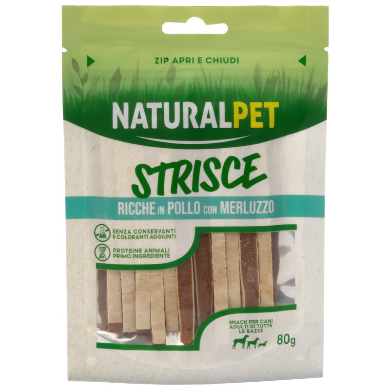 Naturalpet Doggy Snacks Sandwich Pollo/Merluzzo 80 gr