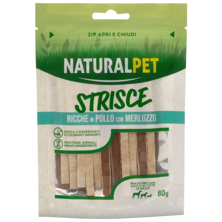 Naturalpet Doggy Snacks Sandwich Pollo/Merluzzo 80 gr