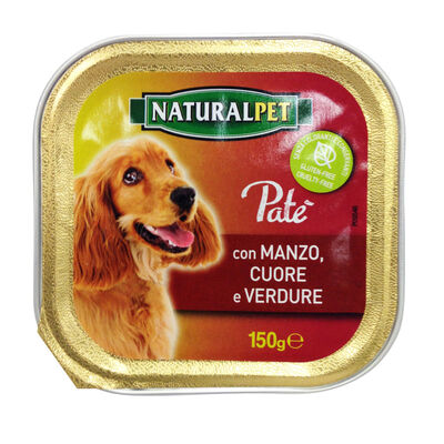 Naturalpet Dog Adulto Paté ricco in Manzo, con Cuore e Verdure 150 gr