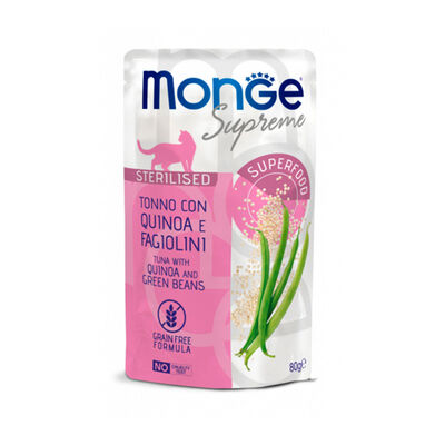 Monge Supreme Cat Adult Sterilised Tonno con Quinoa e fagiolini 80 gr