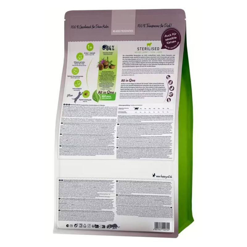 Happy Cat Sterilised Adult Farm con Agnello 4 kg