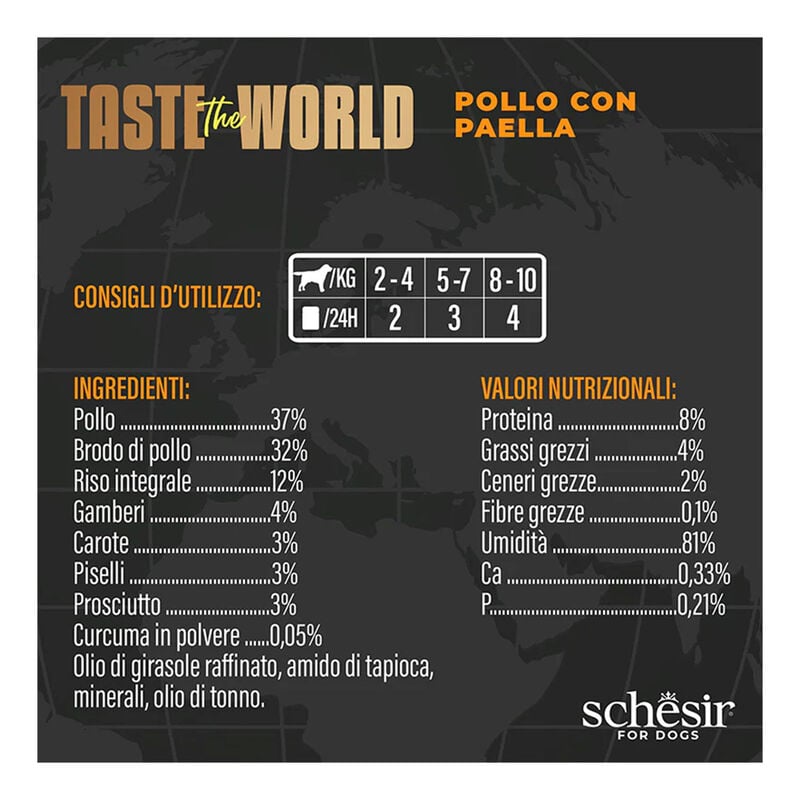 Schesir Taste the World Dog Adult Pollo con paella in brodo 150gr