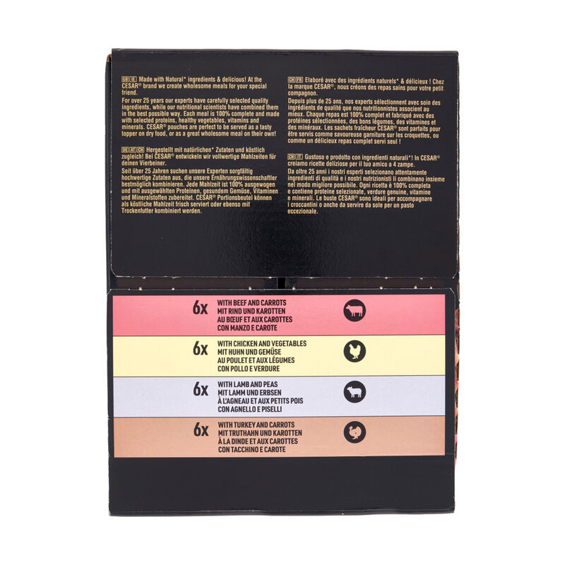 Cesar Dog Adult Selezione in Salsa 24x100 gr