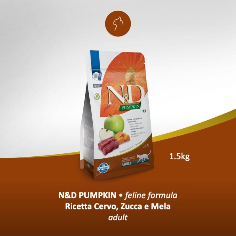 Farmina N&D Pumpkin Cat Cervo e Mela 1,5 kg