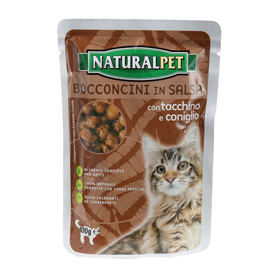 Naturalpet Cat Adult Bocconcini 100 Gr tacchino e coniglio
