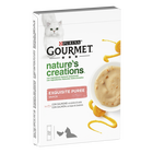 Gourmet Nature's Creations Snack per gatti Exquisite Puree Salmone e Carota 5x10 gr