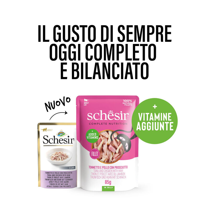 Schesir Cat Tonnetto e Pollo con Prosciutto 85 gr