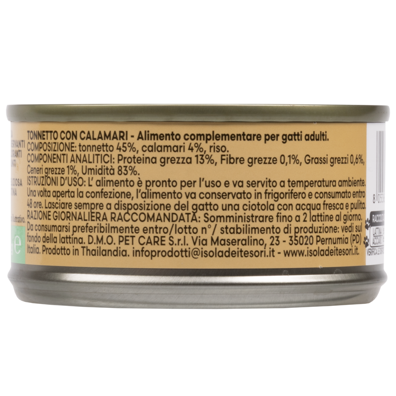 Naturalpet Premium Cat Adult Tonnetto con calamari 70gr