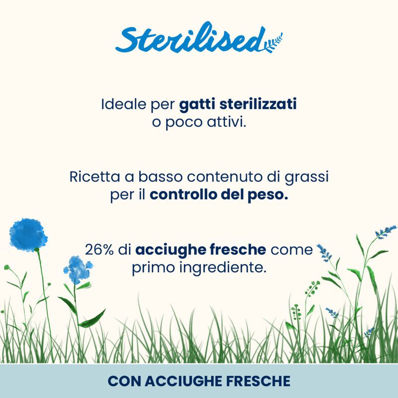 Almo nature Cat Sterilised con Acciughe 400gr