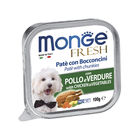 Monge Fresh Dog Adult Paté con Bocconcini con Pollo e Verdure 100 gr