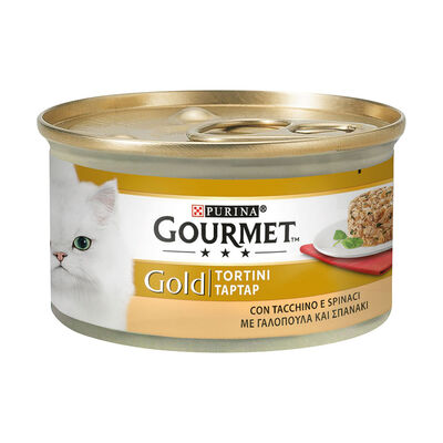Gourmet Gold Tortini Cat Adult con Tacchino e Spinaci 85 gr