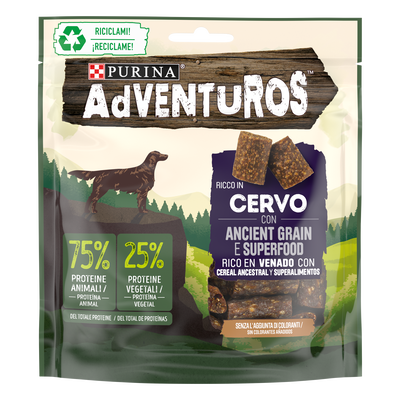 Adventuros Snack Dog Cervo - Snack per Cani ad Alto Contenuto Proteico