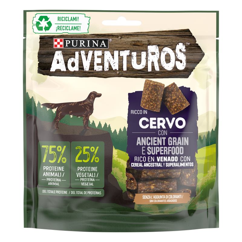 Adventuros Snack Dog Cervo - Snack per Cani ad Alto Contenuto Proteico