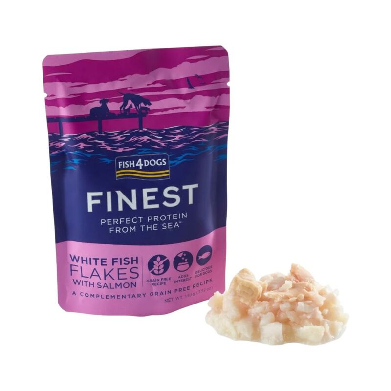 Fish4Dogs Finest Fiocchi di Tonno con Salmone 100 gr